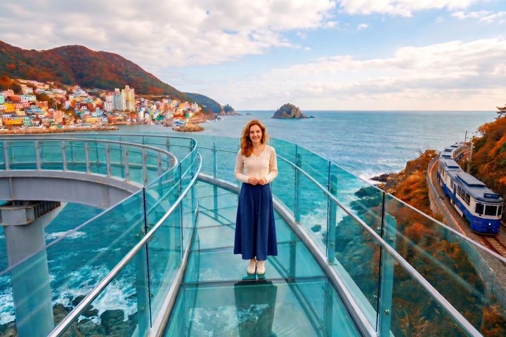 Beach Train, Gamcheon Village and Oryukdo Skywalk from Busan - Photo 1 of 15